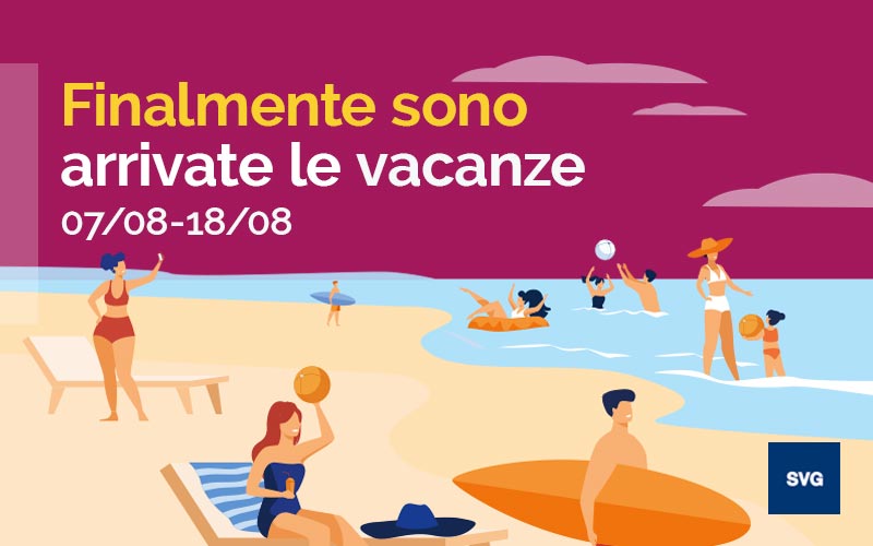 Finalmente sono arrivate le vacanze | SVG Informatica e Sviluppo